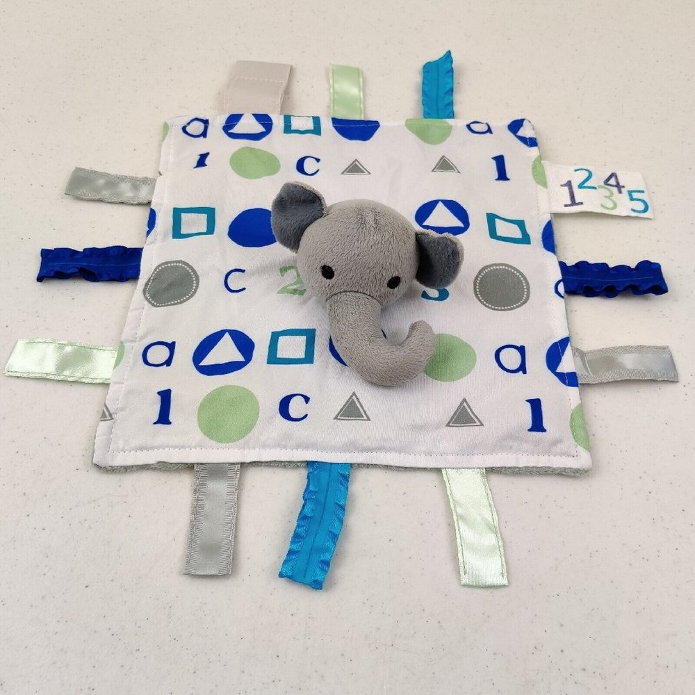 Baby Jack Plush Elephant ABC'S & 123's  Baby Lovey Stuffed Animal Plush Toy